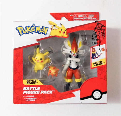 Figuras Pokemon Cinderace Pikachu Battle Set Brujostore