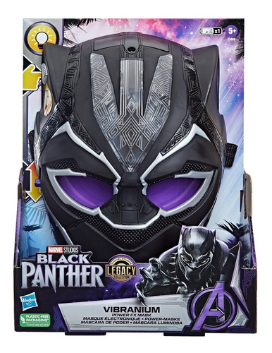 Máscara Black Panther Vibranium Poder Marvel Hasbro  
