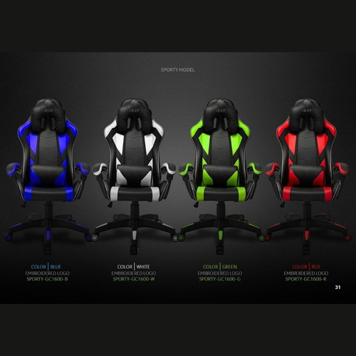 Imagen 6 de 10 de Silla Gamer Acer Sporty Reclinable Giratoria Ergonómica