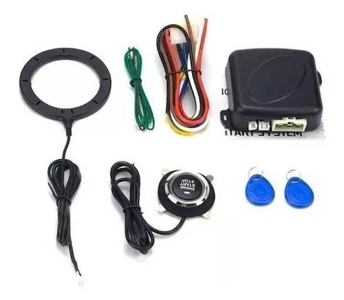Kit Partida Ignição Do Motor Botão Start Stop Chaveiro Rfid