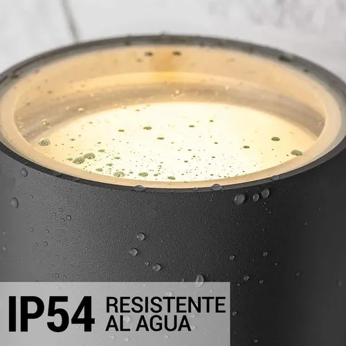 Aplique Luz Exterior Bidireccional, Base Gu10 S - Unilux Negro