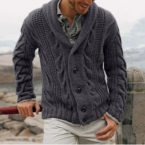 Su ter Con Botones Para Hombre Su ter Chaqueta C rdigan P