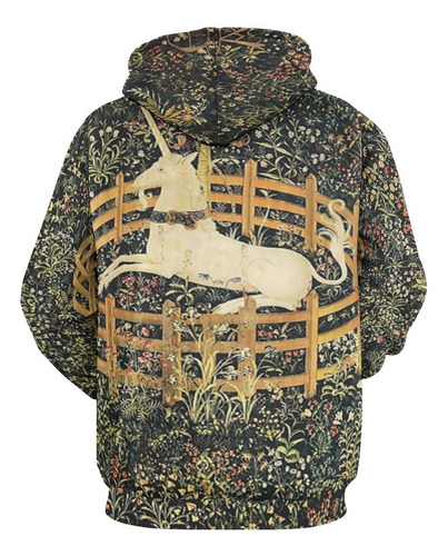 Sudadera Con Capucha 3d De Moda El Unicornio Está En Cautive