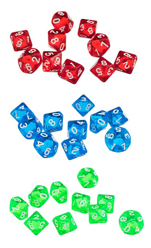 30pcs / Pack Acrílico Polyhedral D10 De De Juguete Para