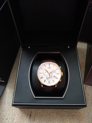 Reloj Edox Les Vauberts Chronograph 10408 Original Nuevo