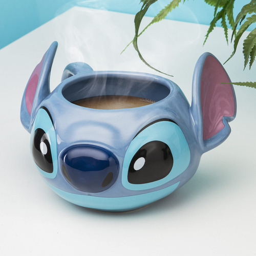 Taza Paladone Disney Stitch Stitch, 450 Ml, Color Negro