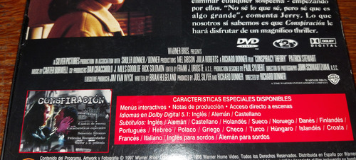 Conspiracion Dvd Original Box Mel Gibson Julia Roberts (Usado)