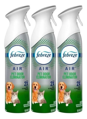 Aromatizante Febreze Spray Pet Odor Eliminator2x Pack De 3