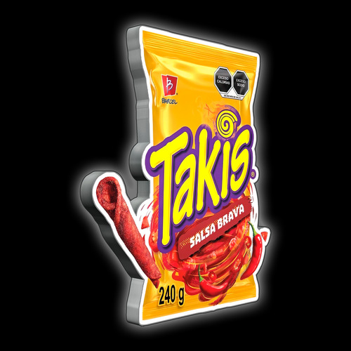 Anuncio Luminoso Barcel Takis Salsa Brava - 75cm