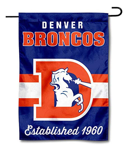 Bandera De Jardín Retro Vintage De Los Broncos, De Doble Car