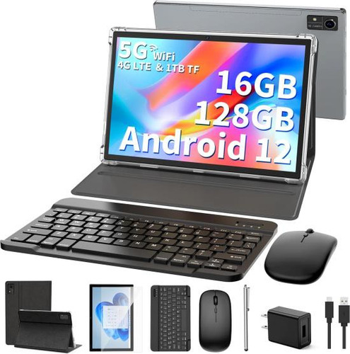 Hisorl Tableta Android De 10 Pulgadas, 16gb+128gb, 1tb Expan