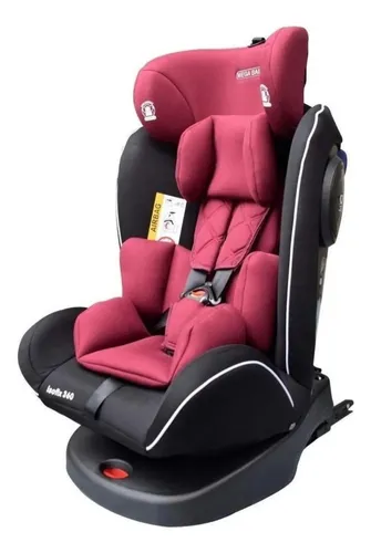 Butaca Silla Bebe para Auto Gioco Safe 4 En 1 Isofix 360° Ajustable Reclinable Niveles 1 2 y 3 Rojo