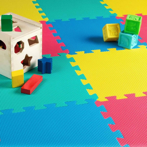 20 Peças Tapete Eva Tatame Bebê Infantil 50x50x1 40 Bordas