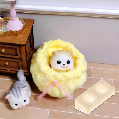 Cuenco Para Gatos En Miniatura Para Casa De Muñecas, Cuenco