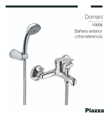 Imagen 4 de 5 de Grifería Ducha Baño Con Transferencia Piazza Domani C