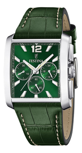 Reloj Festina Timeless Chronograph de cuero verde para hombre