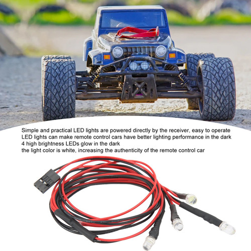 Luz Led Rc, 5 Unidades, Cabezales Modificados Para Coche, 4