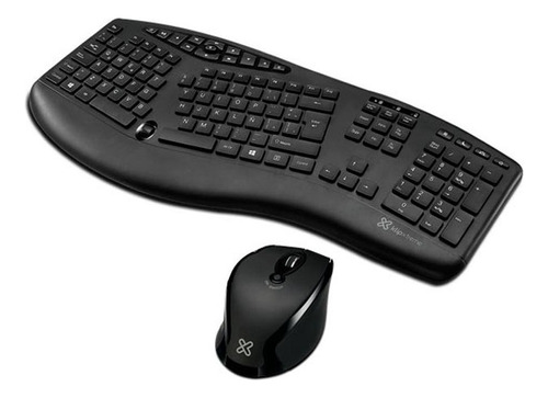 Kit Teclado Y Mouse Inalamb Ergonómicos Klipxtreme Kbk-500