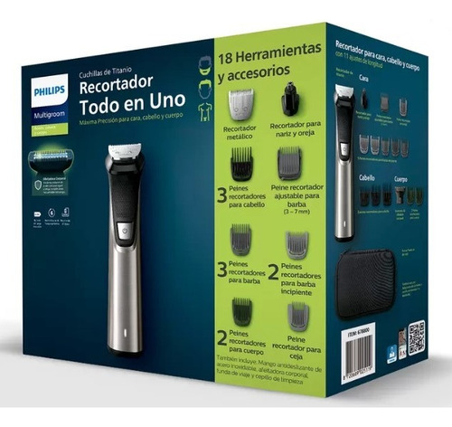 Philips Multigroom Recortador De Barba Todo En Uno 18 Piezas