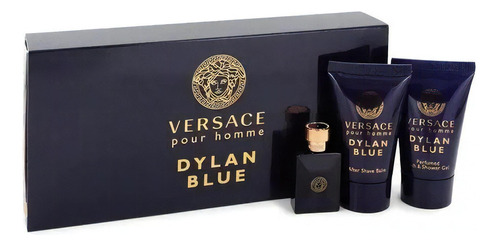 Set de miniaturas de 3 piezas Versace Dylan Blue Pour Homme para hombre