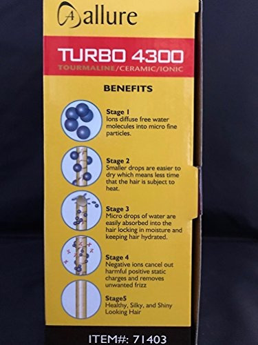 Encanto Turbo 4300 Turmalina / Secadora De Cerámica / Ión