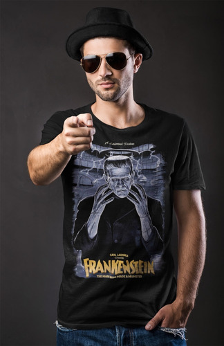 Camiseta Cine Clasico Terror Frankenstein N1