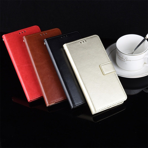 Funda Tipo Cartera De Piel Con Tapa Para Motorola E32
