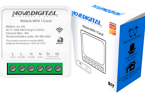 Módulo Wi-fi Automação Residencial Alexa, Google E Wi-fi 2.4