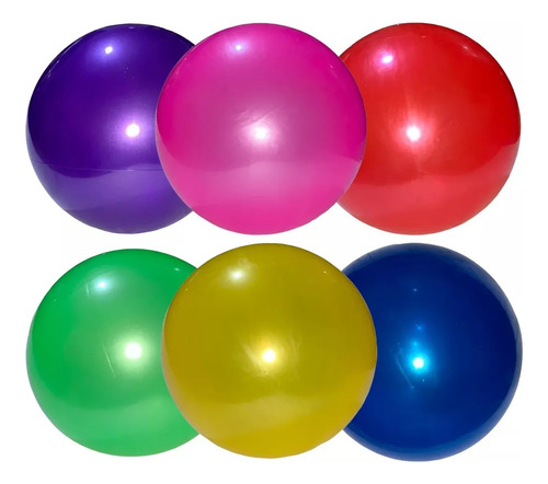 10 Pelota Colores Lisos Niños Fiesta Regalo Mayoreo