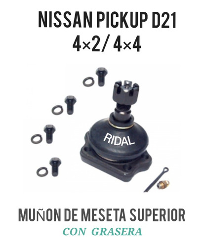 Muñon Meseta Superior Nissan Pickup D21 4x2 /4x4 Con Grasera