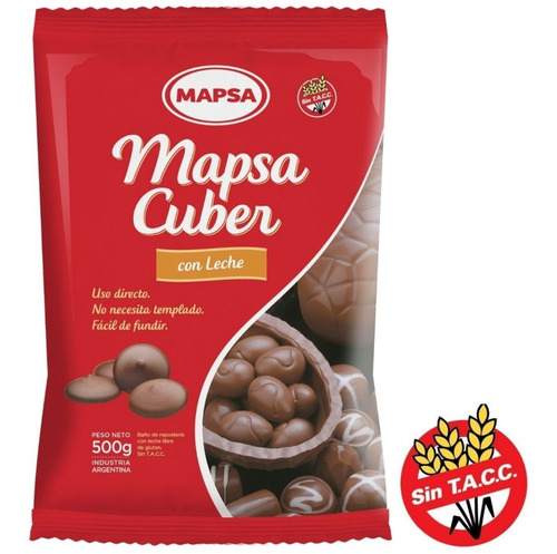 Chocolate Leche Mapsacuber Sin Tacc 500gr