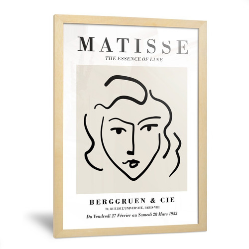 Cuadros Matisse Poster Figuras Modernas Líneas Mujer 20x30cm