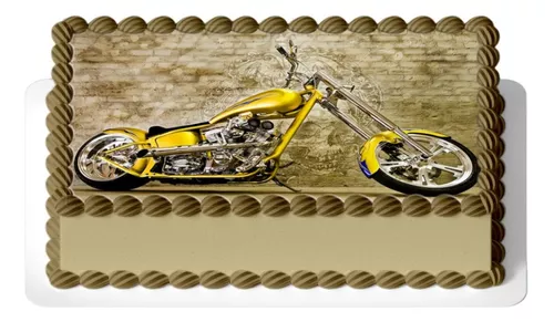 Motos Motocicletas e Bikes Papel De Arroz p/ Bolo Retangular A4