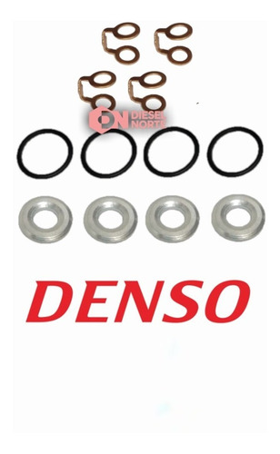 Kit 4 Arandelas Oring Inyector Toyota Hilux 2.5 3.0 Denso