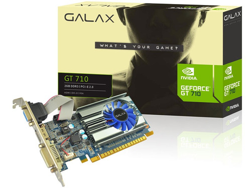 Placa De Vídeo Galax Geforce Gt 710 2gb Ddr3 64 Bits