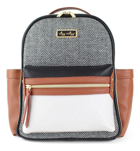 Itzy Ritzy Mini Bolsa De Pañales - Mochila Elegante Con Ca. Color Café, (coffee & Cream)