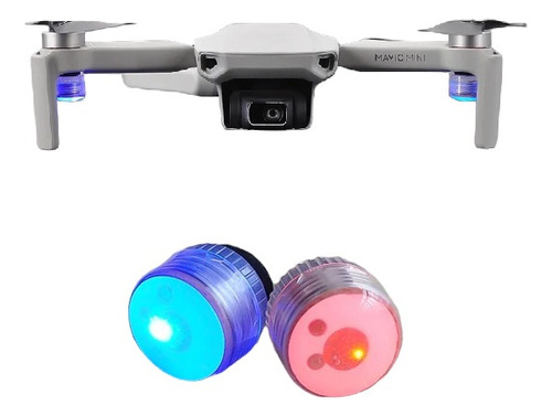 Luz Led Rojo Azul Estroboscópica Drone 1 Par Adhesivas  