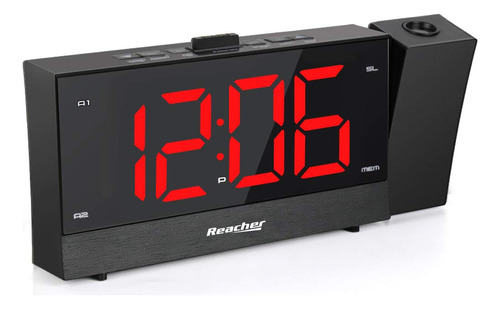 Reloj Proyector Con Doble Alarma Temporizador De Sueño Usb