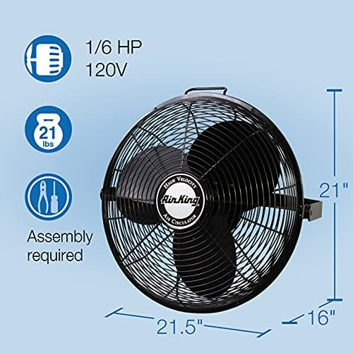 Air King 9318 Ventilador Multimontaje De Alta Velocidad De