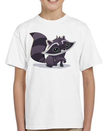 Remera De Niño Mapache Raccoon Diseño Dibujo