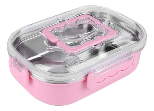 De Caja De Bento Del Almuerzo Del Acero Inoxidable, Comida