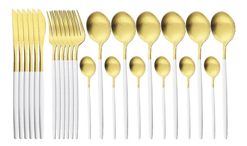 Juego De Cubiertos De Cocina Cuchillos Tenedor Dorado