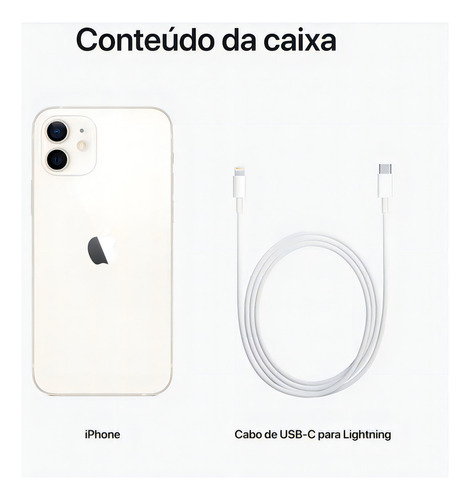 Apple Iphone 12 128gb Branco - Excelente Branco (Recondicionado)