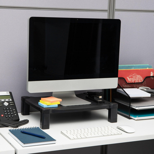 Mind Reader Soporte Para Monitor, Altura Ajustable, Organiz. Color Negro