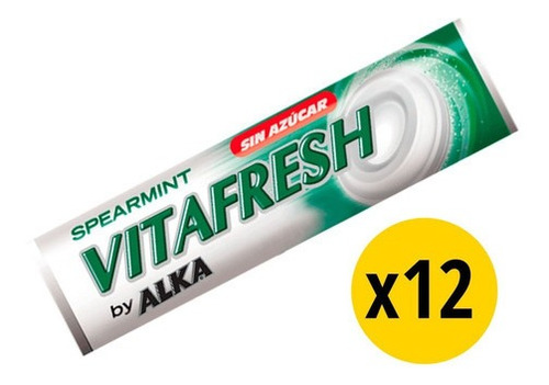 Caramelos Vitafresh Spearmint 12 Un. X 20 Grs