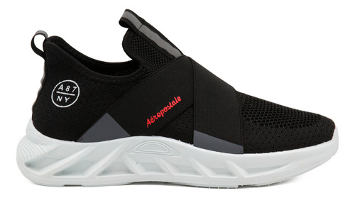 Tenis Aeropostale Orig Negro Hombre Tela Ajuste Elastico
