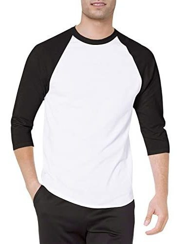 Camiseta Soffe Men's Baseball Jersey, Blanco/negro, S81a2