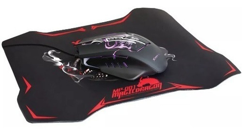 Imagen 2 de 4 de Kit Mouse Optico + Pad Gamer 6 Botones Xtrike Me Gmp-501cpu