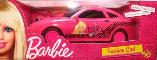 Carrinho da Barbie Rosa Controle Remoto c/ 3 Funções - Shop Macrozao