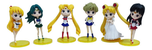 Figuras De Colección Sailor Moon 10cm (juego Completo 6und)